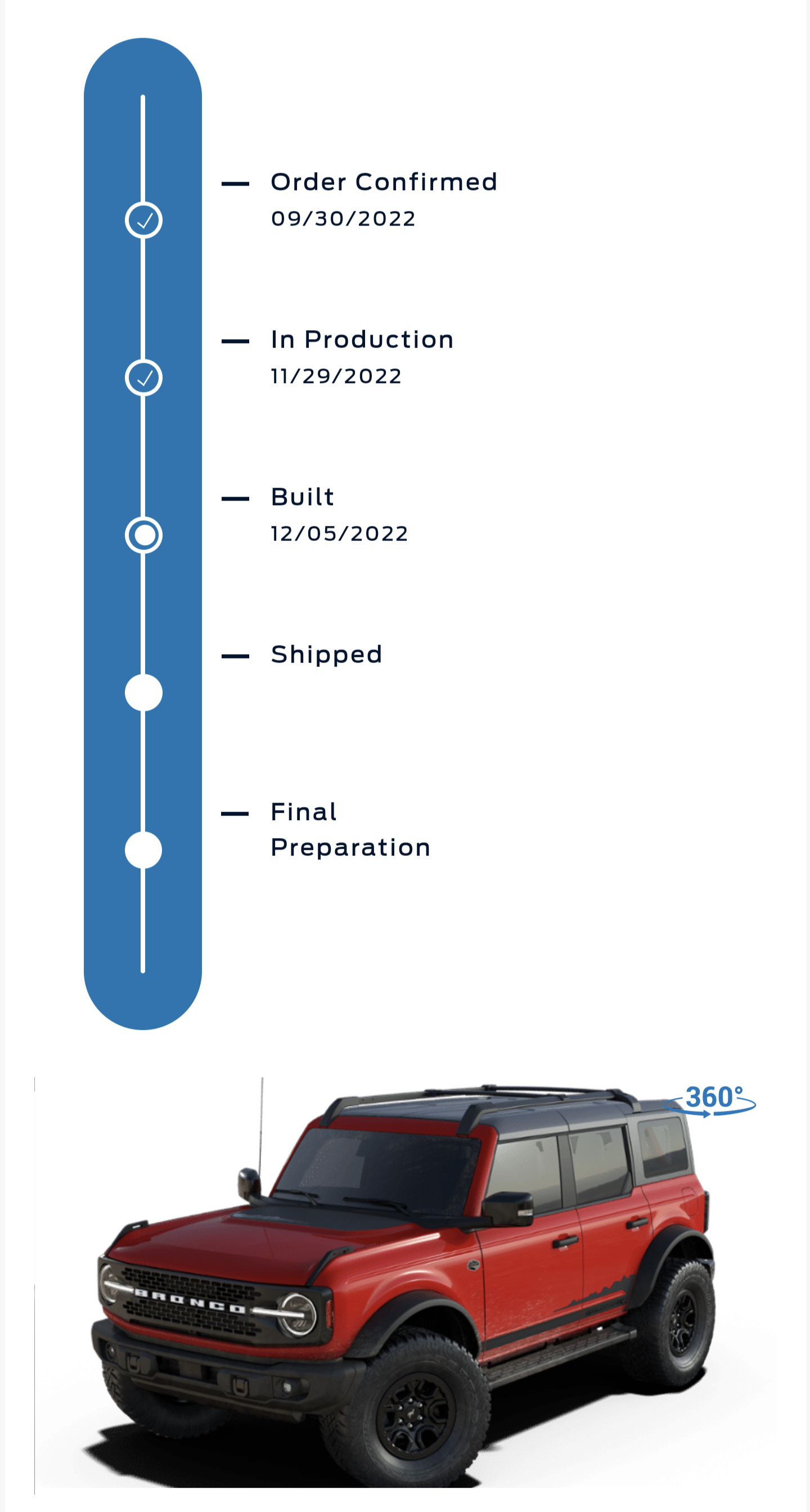 Ford Bronco 11/28/2022 Build Week Screenshot_20221207-083815