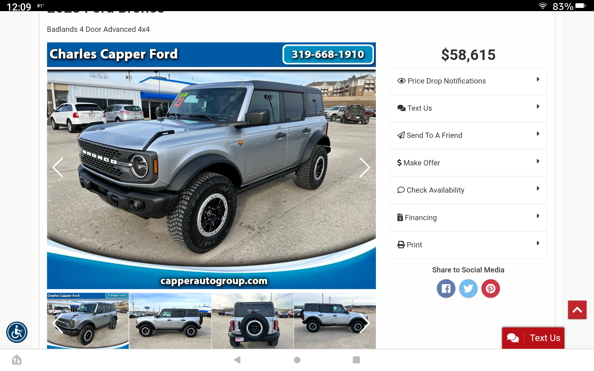 Ford Bronco Dealership prices dropping? Screenshot_20230326-120943