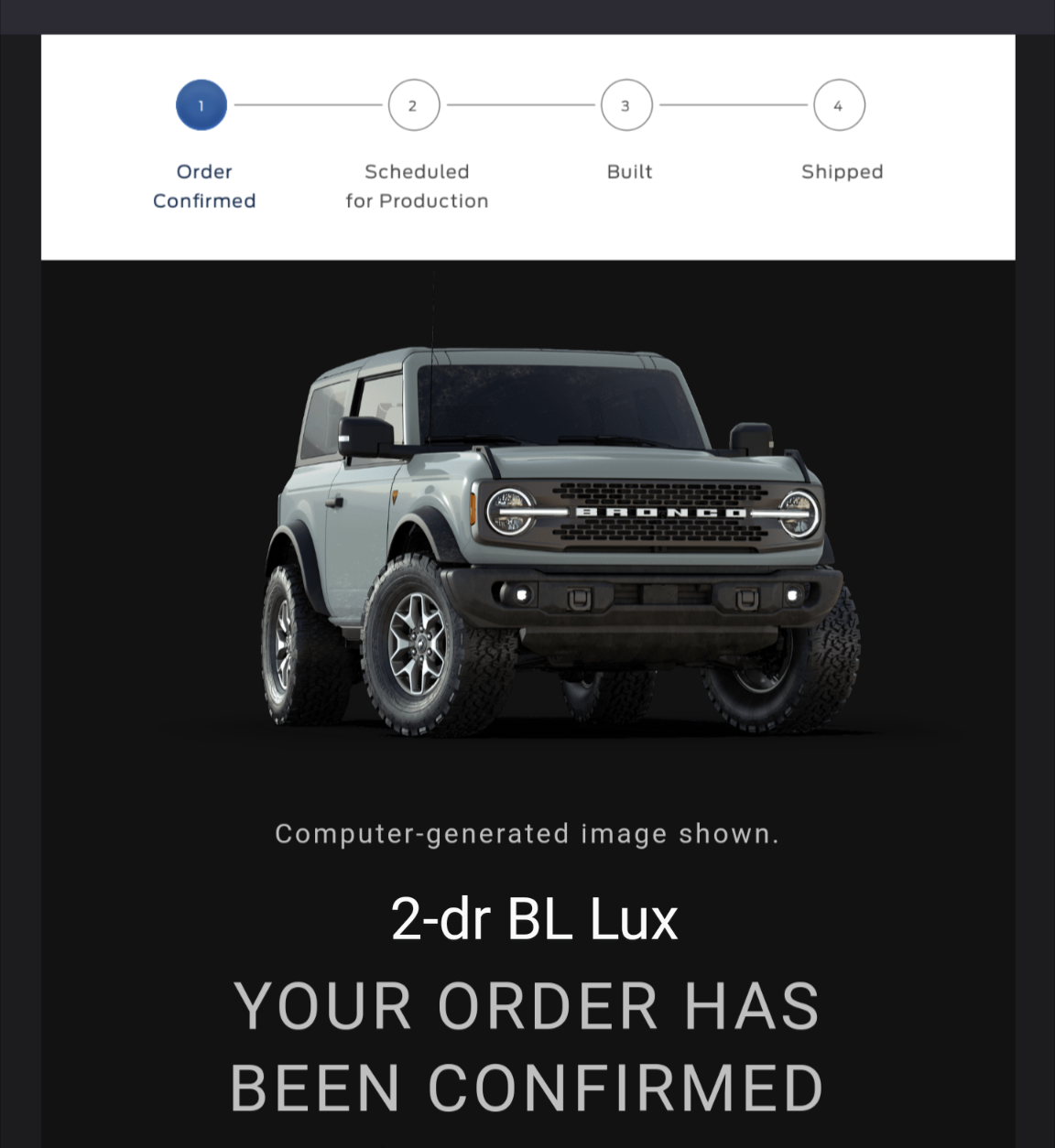 Ford Bronco Placed my 2023 Bronco Order! ... Post Yours! Screenshot_20230327-181835~4