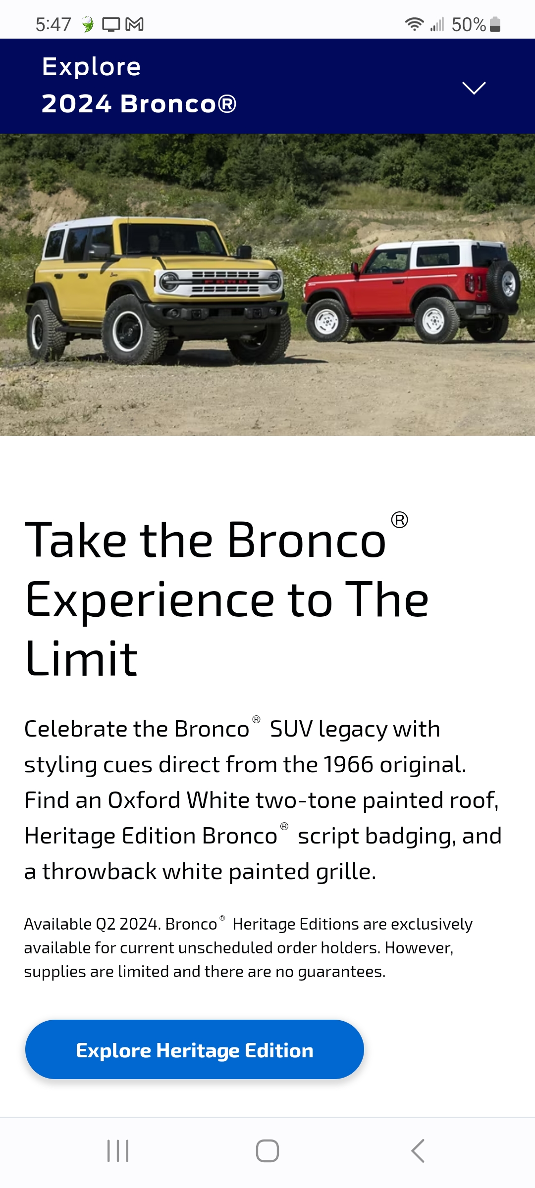 Ford Bronco HERITAGE EDITION Bronco Club Screenshot_20230824_174751_Chrome