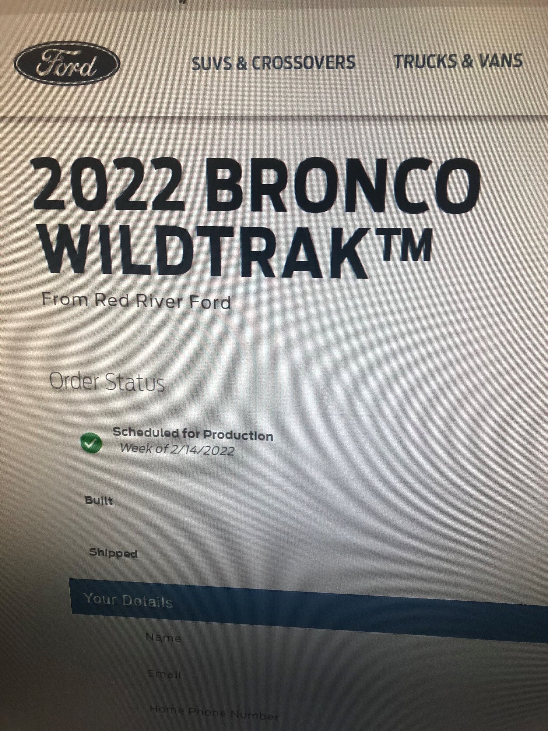 Ford Bronco [SCHEDULING NOW 12/16] ⏱ 2022 Bronco Scheduling Next Week (12/13) For Build Weeks 2/14 and 2/21 SFP Bronco