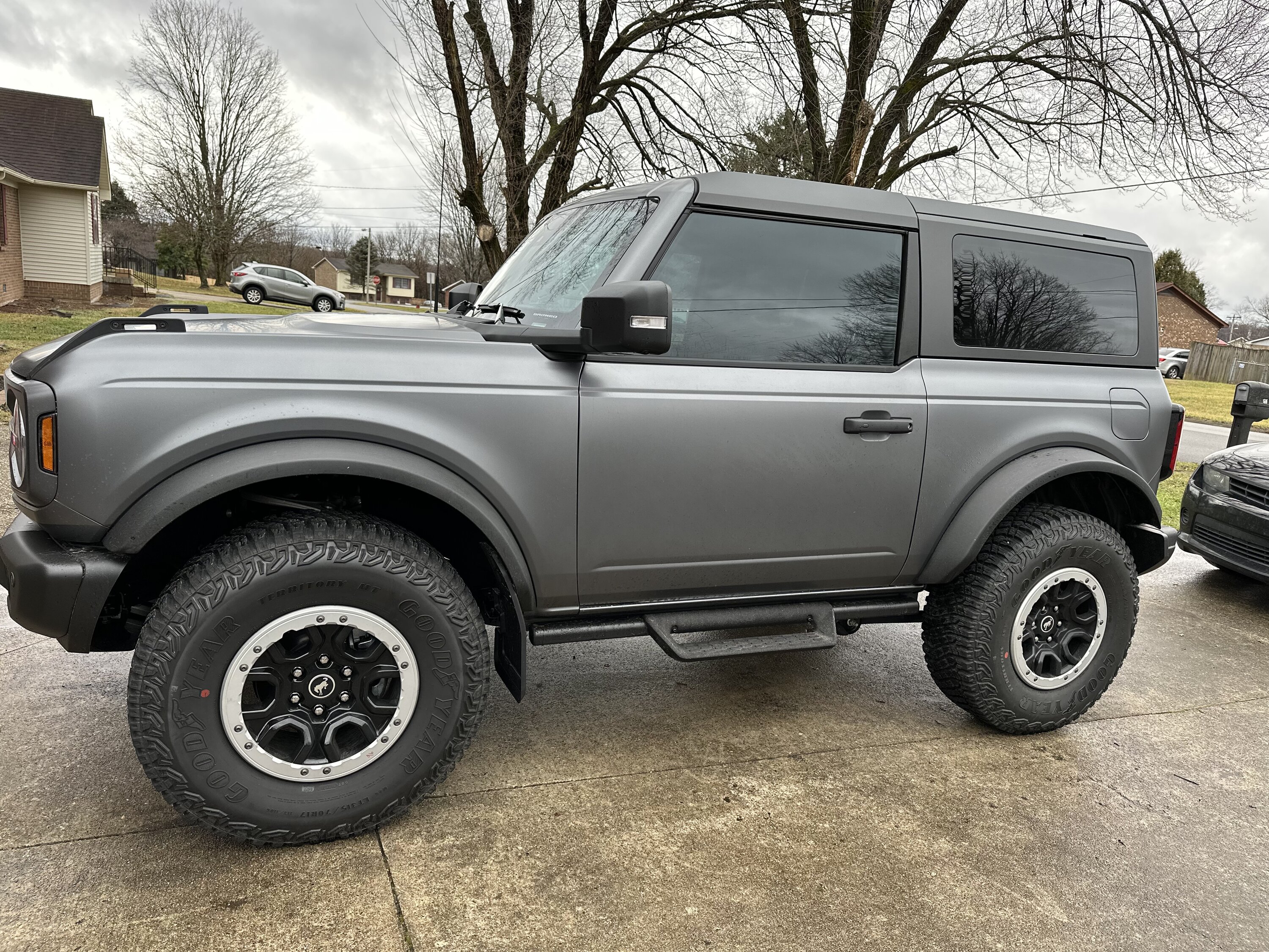 Ford Bronco Stealth PPF wrapped Azure Gray Metallic Bronco Raptor Stealth Outside