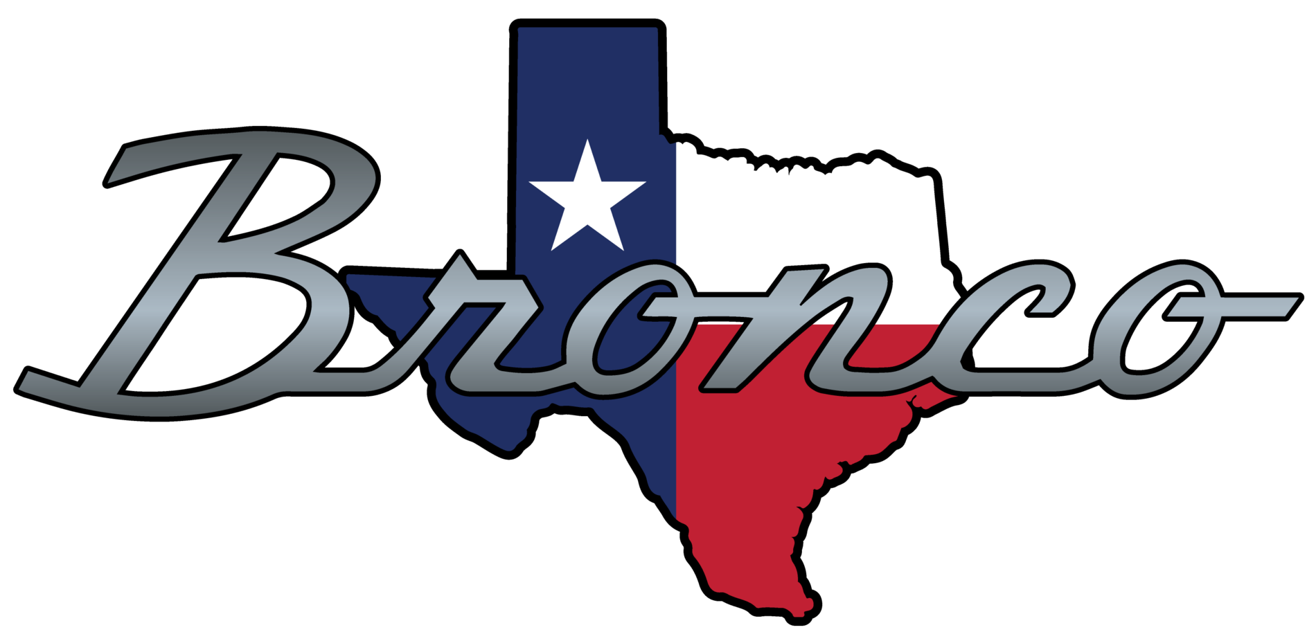 Ford Bronco B6G members-made custom Bronco logos, badges, stickers thread - submit your work here texas-chromelogo