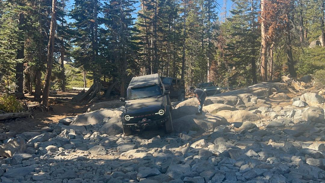 Ford Bronco Group of Broncos on Rubicon Trail Loon Lake to Little Sluice thumbnail (12)