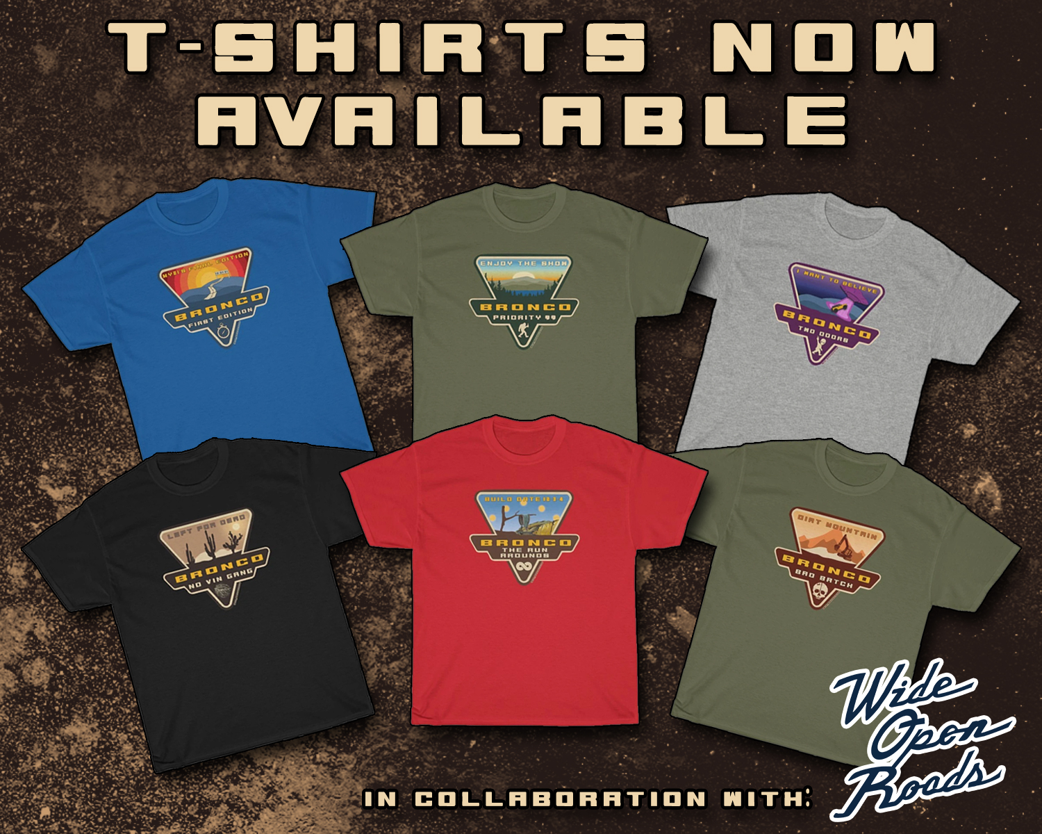 Ford Bronco [ICE MOUNTAIN] - *Badges, Get your Badges* Bronco Top Woes Pick-Me-Ups TShirt-Promo