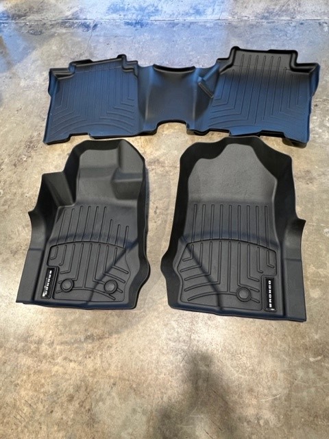Ford Bronco SOLD NO LONGER AVAILABLE Like New Weathertech All Weather Floor Liners with Bronco Emblem Weathertech 2