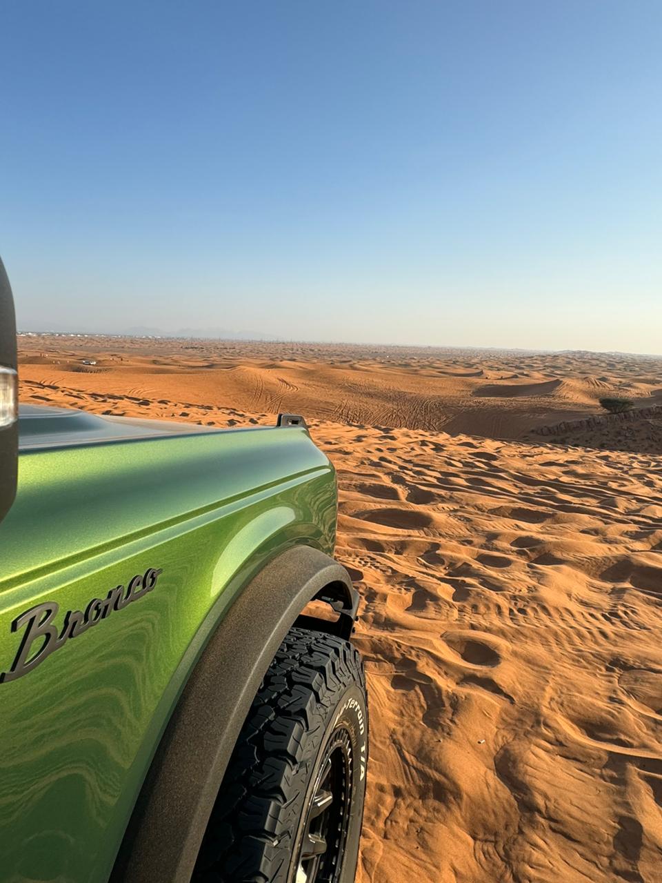 Ford Bronco Dune bashing with the Bronco. Color me impressed! WhatsApp Image 2024-01-14 at 6.23.03 PM