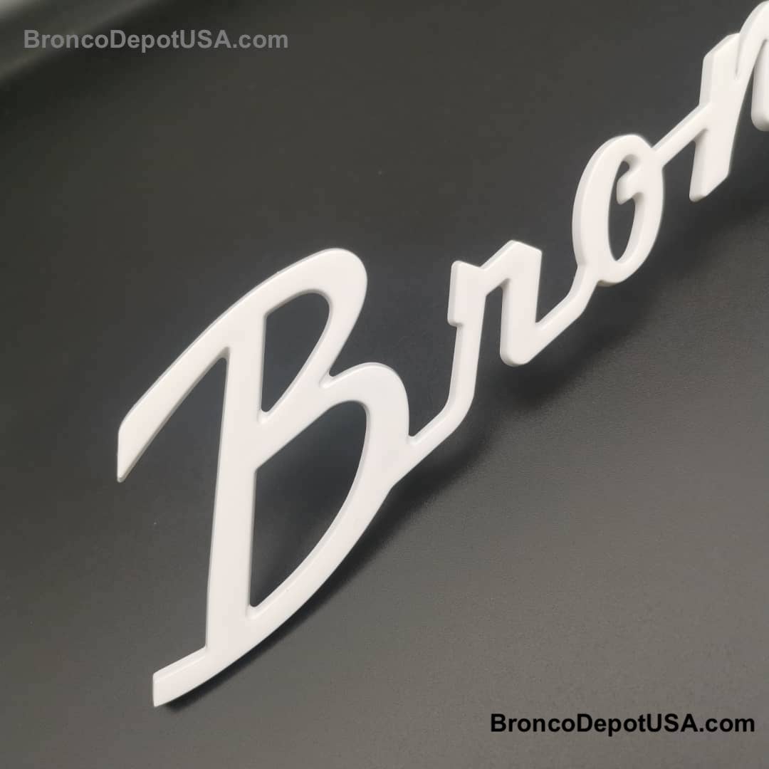 Ford Bronco Adhesive backed Heritage Bronco Fender Badges by BroncoDepotUSA [NO LONGER AVAILABLE] White 2