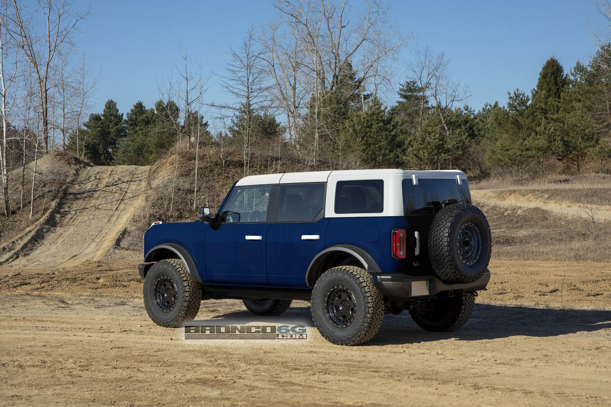 All Colors Rendered On 4 Door Bronco With White Tops 2021 Ford