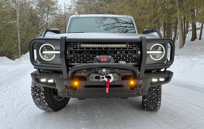 Warn Winch, Westin Brush Guard, LED Fog Lights & Lightbar install