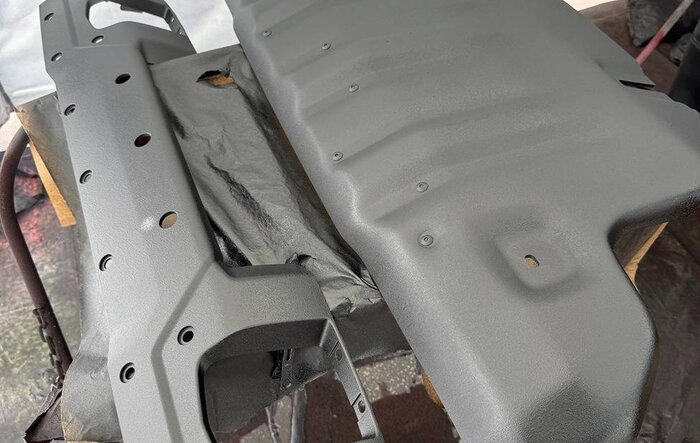 Blackout the Skid Plate with Raptor Spray Liner