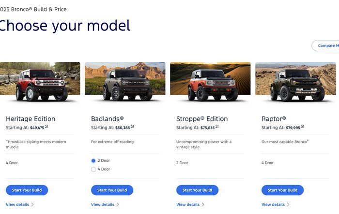Ford lowers pricing on 2025 Broncos (Raptor dropped by $10k)