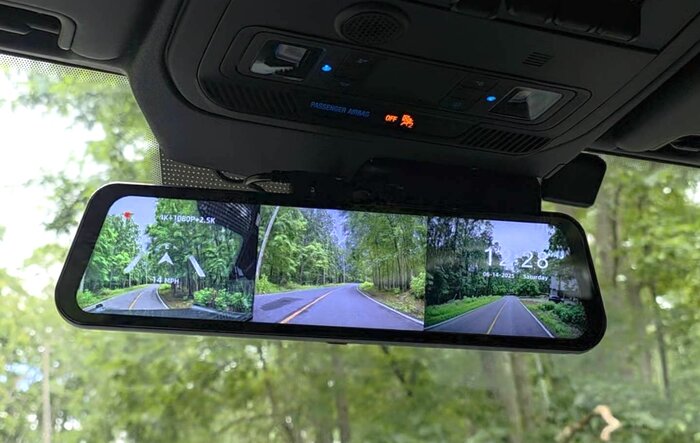 Wolfbox G900 Tri Pro Mirror Dash Cam - Install & Review: Is The Front Bumper 3rd Camera Worth It?
