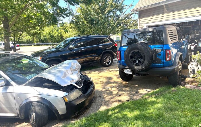 Bronco Down! Rear Ended While Parked in Driveway. Rear Frame Damaged