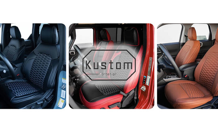 2021+ Ford Bronco 4 Door /2 Door/ Sport Custom Leather Seat Cover (Kustom Interior)