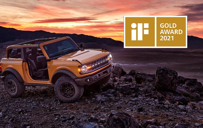 Ford Bronco Earns Prestigious iF Design Gold Award 2021