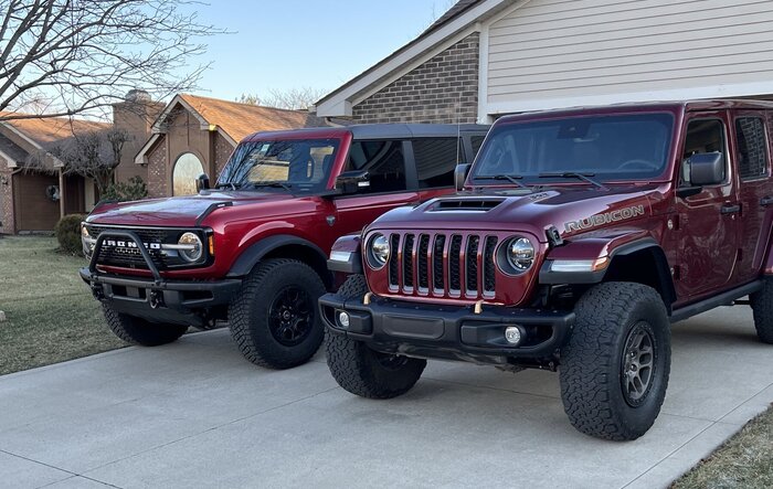 Picked up my wife’s 392 Wrangler. Some comparisons to my First Edition Bronco