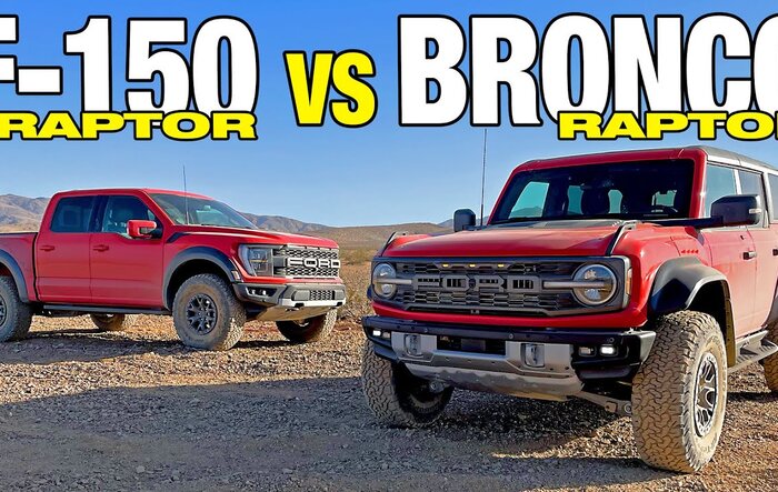 Review: Bronco Raptor vs. F-150 Raptor -- Desert-Crushing Dinos Go Head to Head