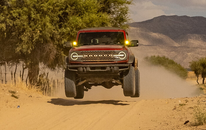 Jumping our Bronco Badlands