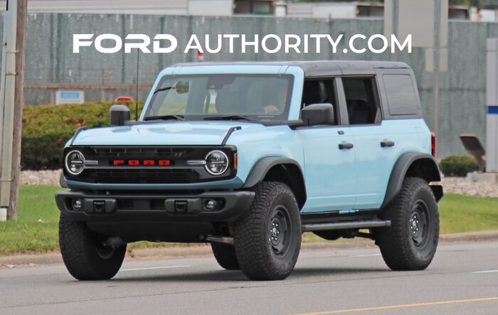 Robin's Egg Blue + Black Grill + Black Painted MOD Top Bronco Heritage Spotted