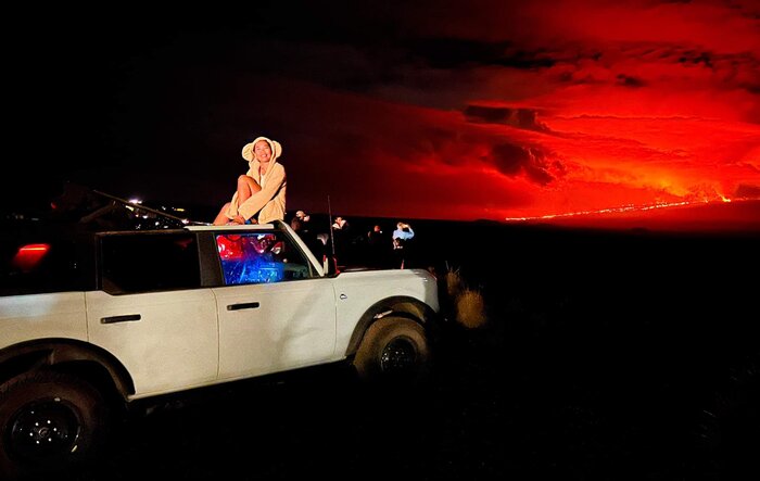 Lava viewing in our Bronco