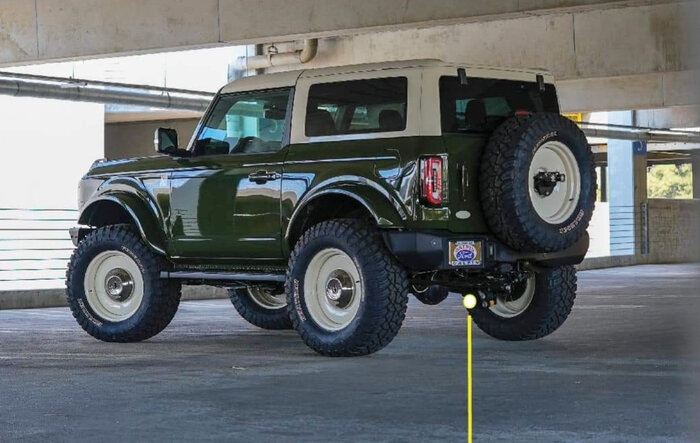 Heritage Bronco Custom Build by Galpin Auto Sports | Land Rover Custom Green, 37" Tires, 20" Wheels, Raptor Grille & More