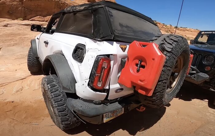 Bronco rollover on Sand Hollow Trail, but starts and runs fine!