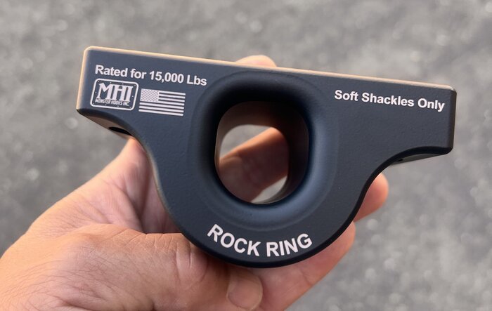 MHI ROCK RING -- replaces your OEM tow points. For soft shackle up to 9/16"