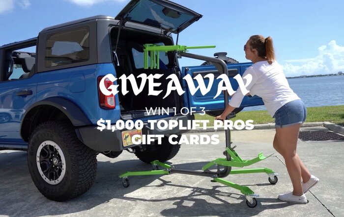 TopLift Pros OCTOBER GIVEAWAY - WIN A $1,000 TOPLIFT PROS GIFT CARD