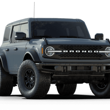Rally Armor 21-25 Ford Bronco (Plstc Bmpr + RB - NO Rptr/Sprt) Blk Mud Flap w/Met. Blk Logo