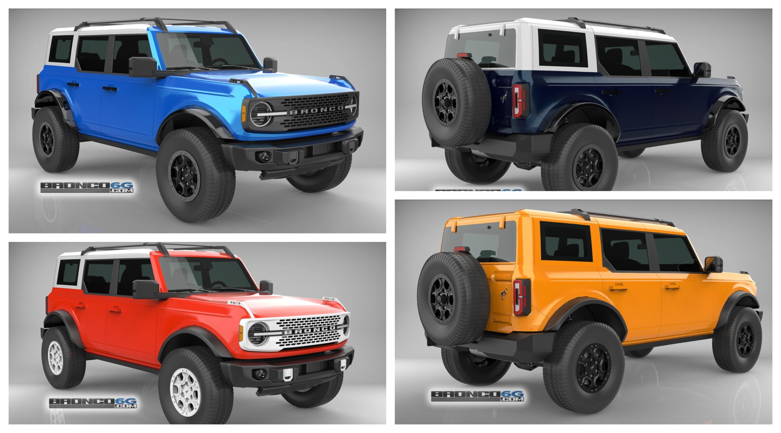 2021 Ford Bronco Color Chart