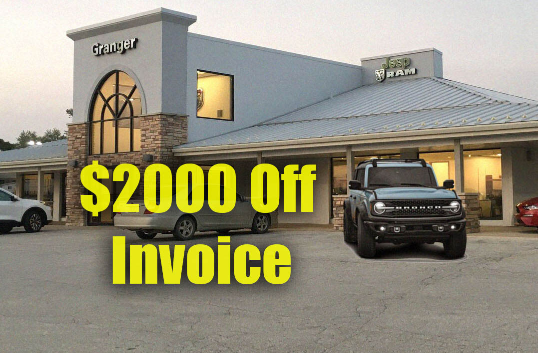 2000 off Invoice on October Bronco Reservations at Granger Ford