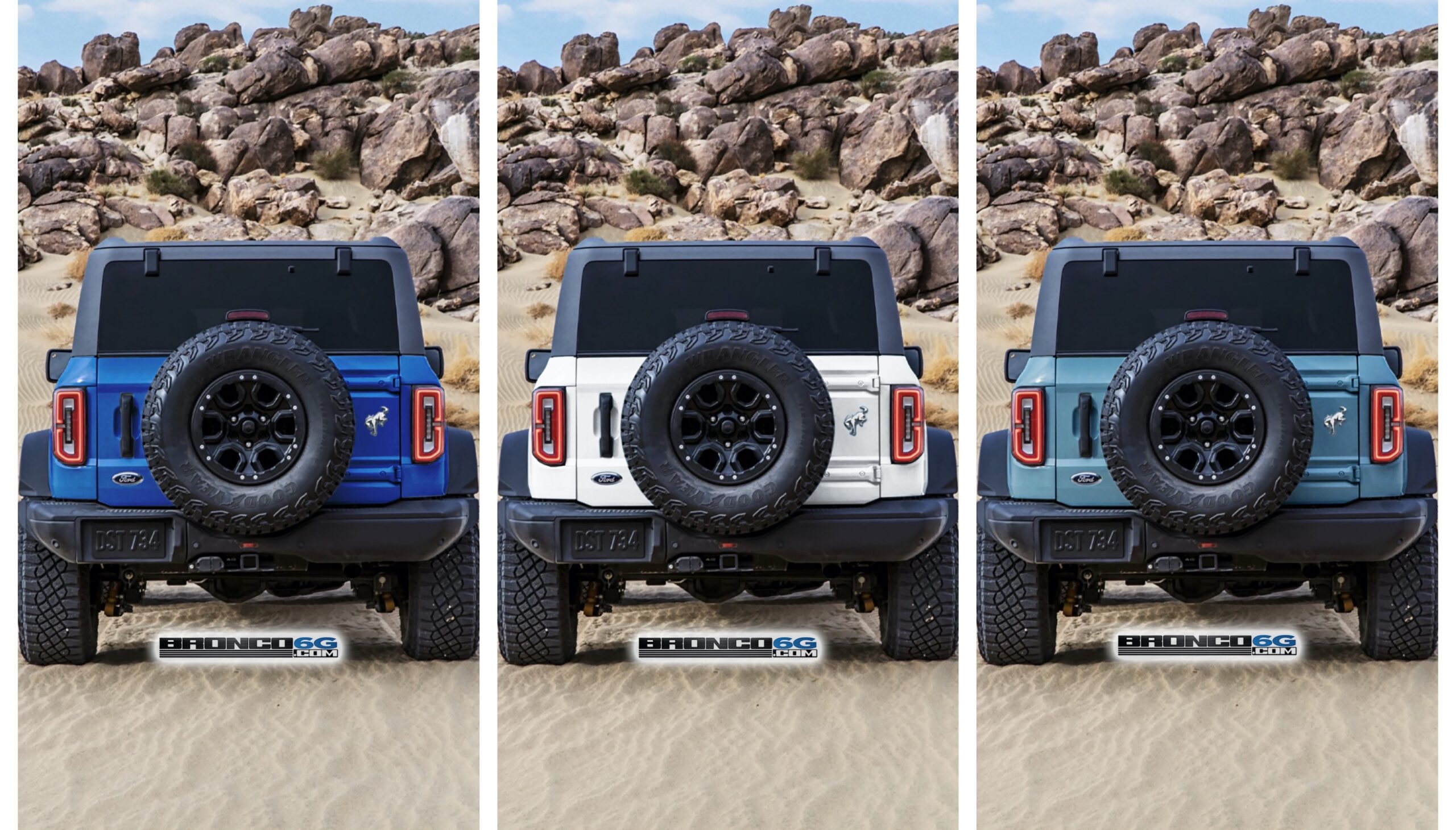 Bronco Sasquatch Rear Rendered in Production And Other Colors ...