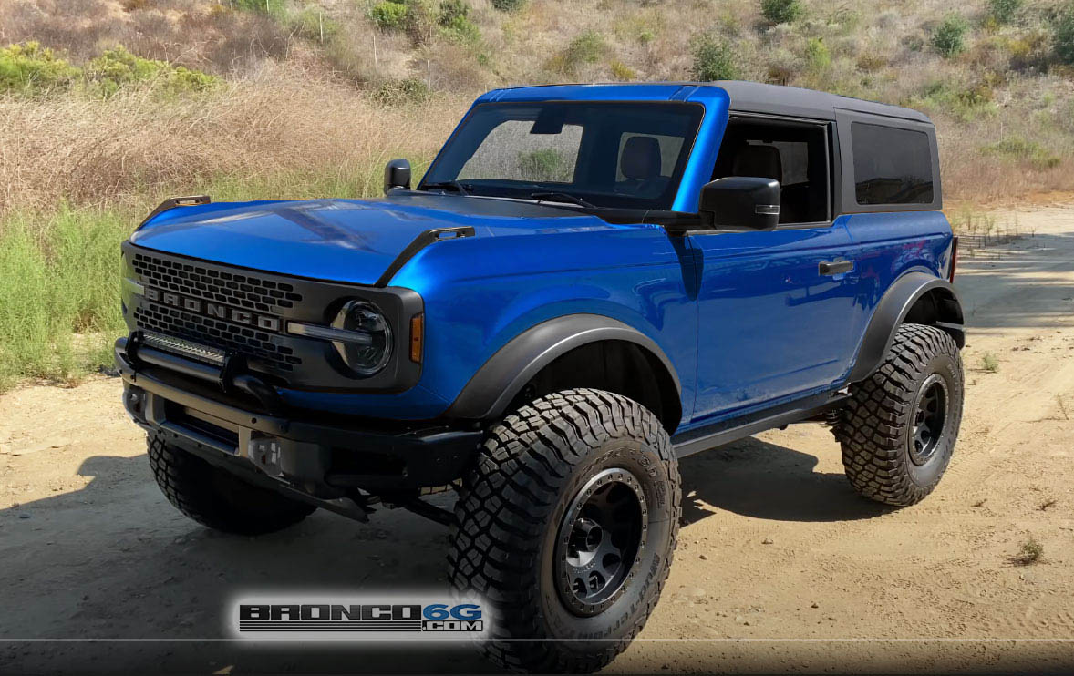 Velocity Blue Imagined on 2 Door Bronco Bronco6G 2021+ Ford Bronco