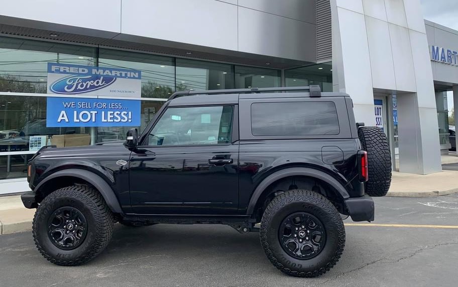 2 Door Wildtrak Bronco in Shadow Black at my Dealer Today Bronco6G 2021+ Ford Bronco