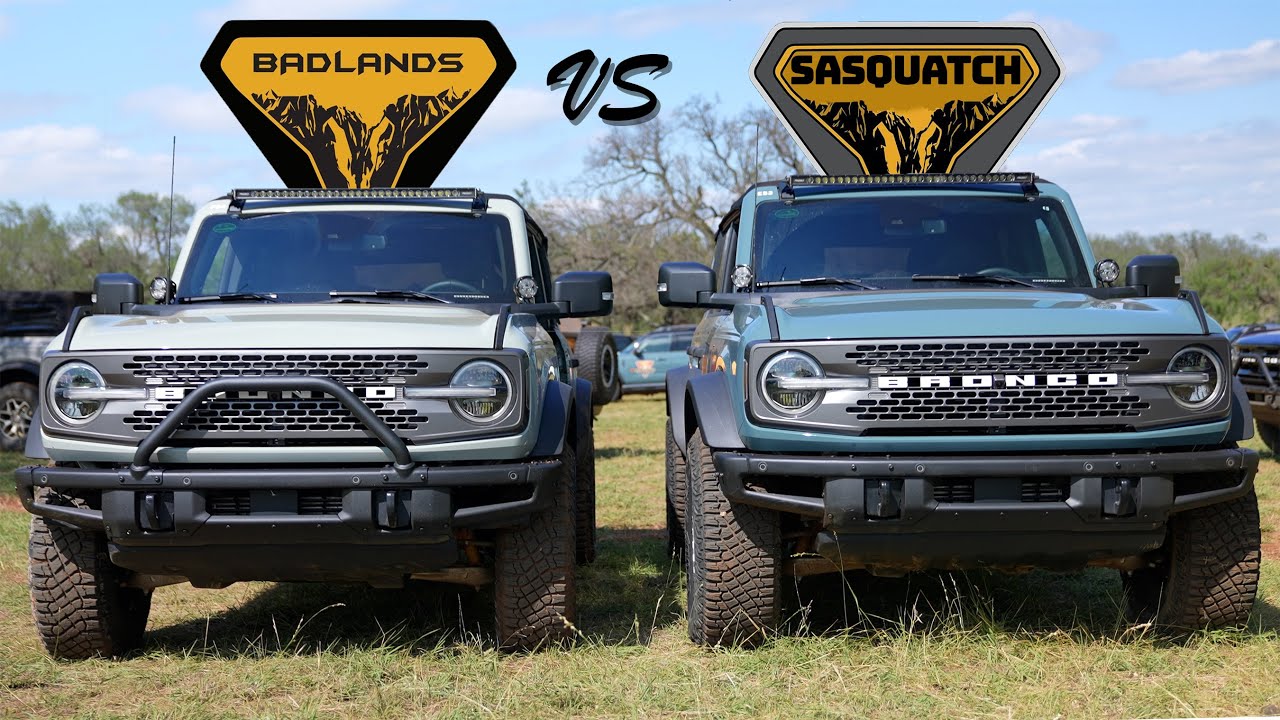 Badlands vs Sasquatch Badlands Bronco6G 2021+ Ford Bronco & Bronco