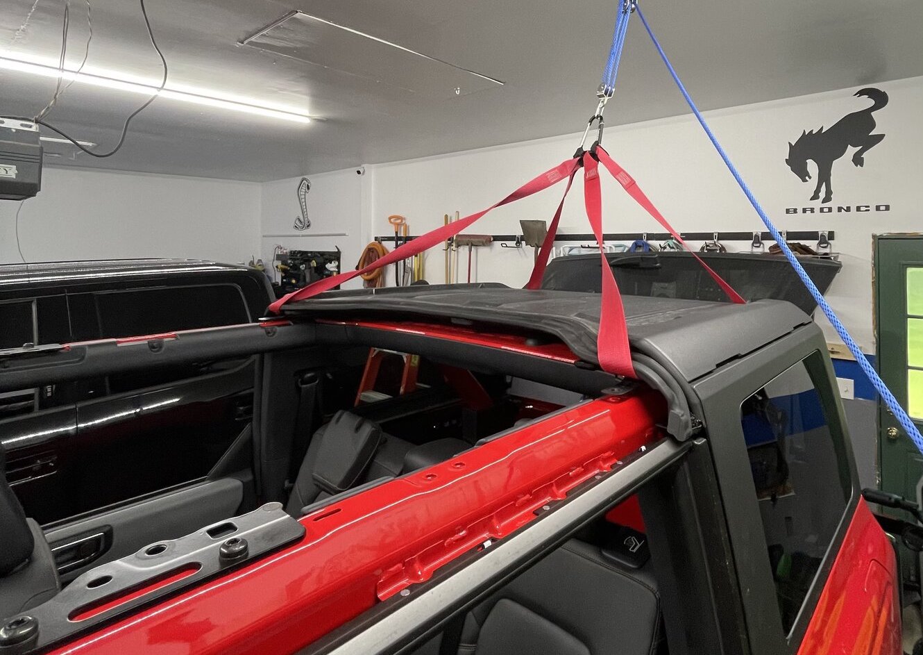 Rear MIC Top Weight (69.4 lbs) and Home Made Ceiling Hoist Bronco6G