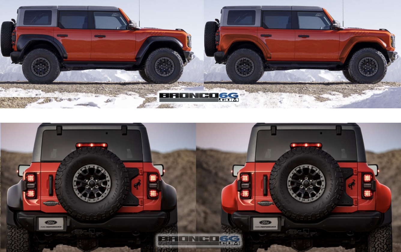 Bronco Raptor with painted fender flares (rendered) Bronco6G 2021