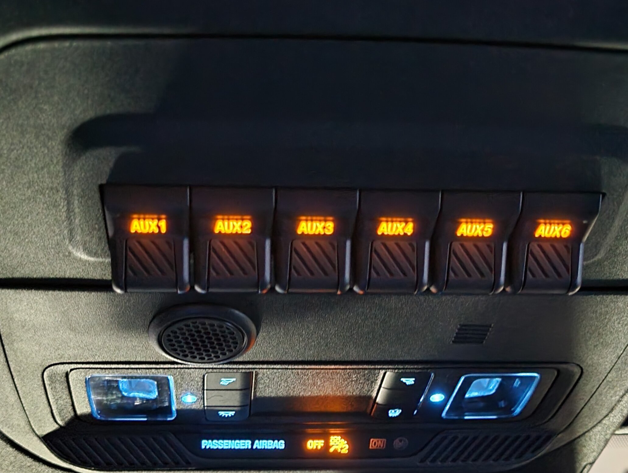 Aux Upfitter Overhead Switches installed! DIY writeup instructions
