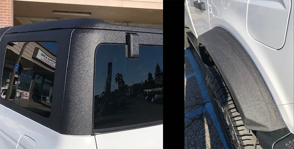 Finally... LINEX ULTRA sprayed MIC top, fender flares, door handles