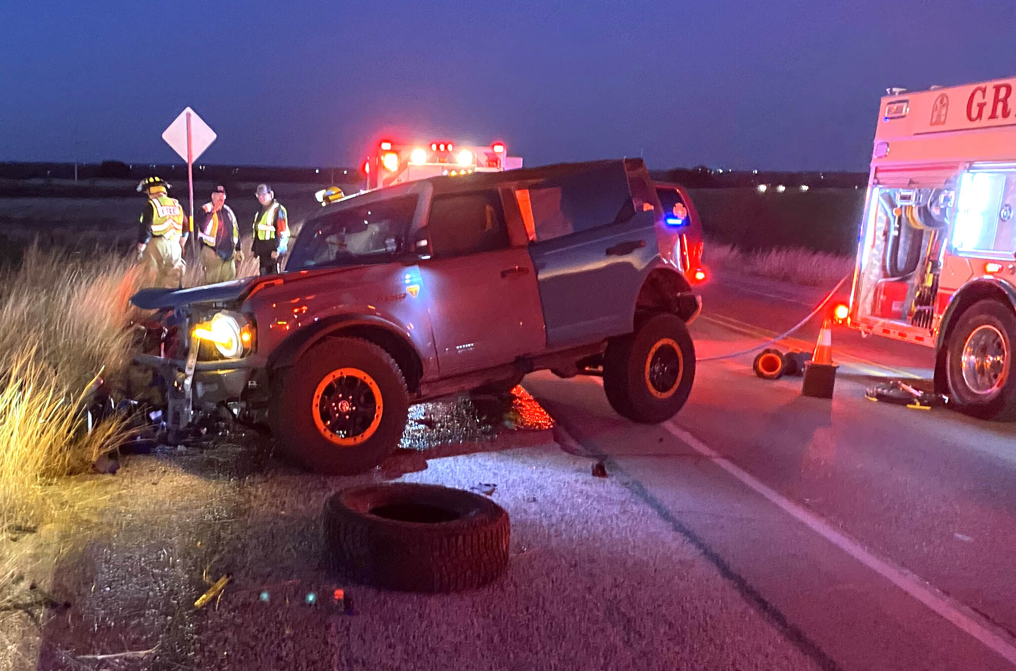 Head on collision report we walked away OK from our destroyed Bronco