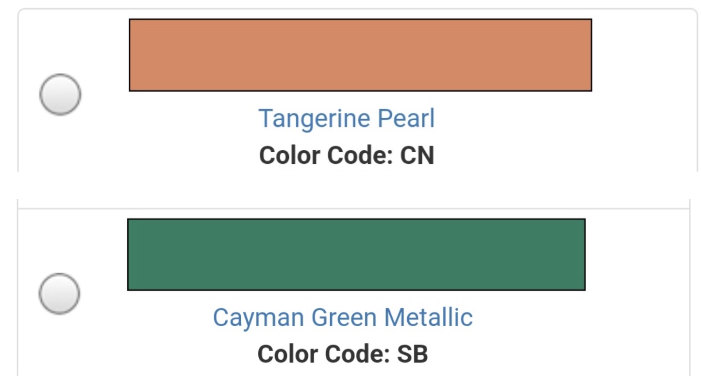 2025 Bronco Colors From Touch Up Paint Website Bronco6G 2021+ Ford