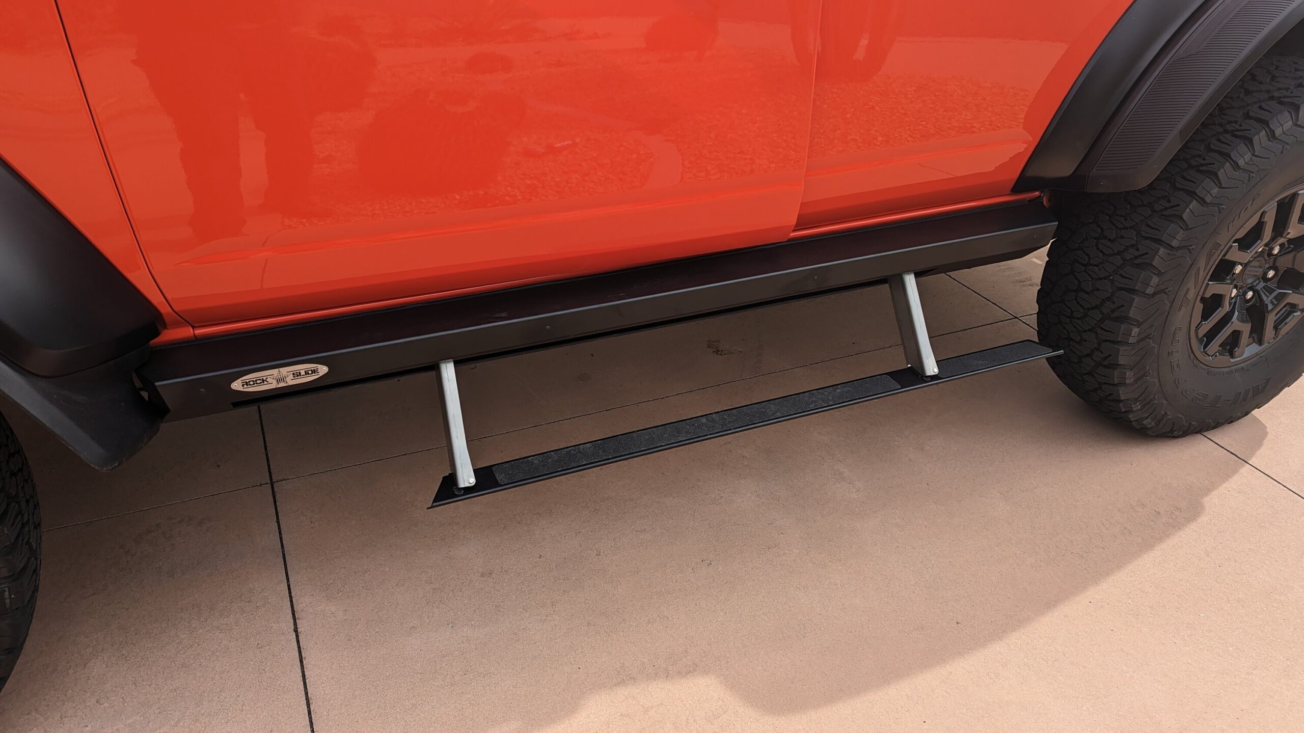 Rock Slide Engineering Step Sliders Installed (Some Raptor Specifics